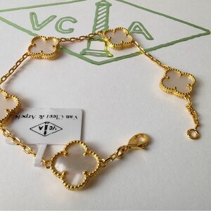 Van Cleef & Arpels White Mother of Pearl Alhambra Bracelet